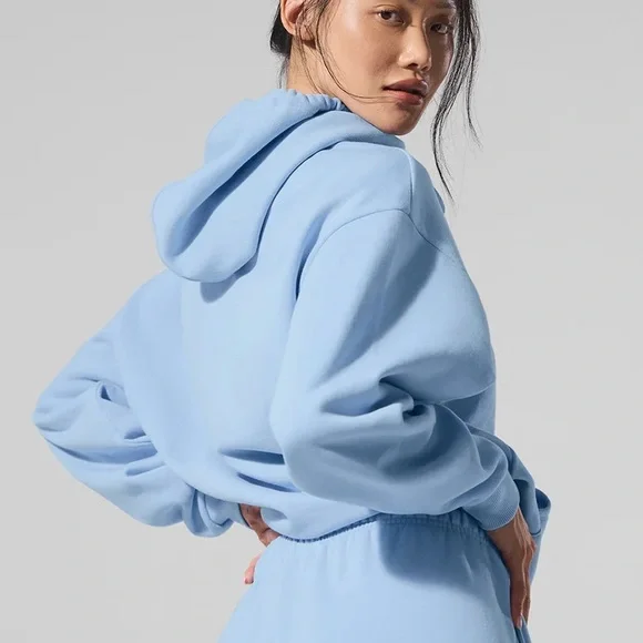 NWT Alo Seashell Blue Accolade Hoodie - Picture 3 of 8